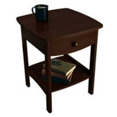 WINSOME Antique Walnut Beechwood NIGHT STAND WITH DRAWER 94918